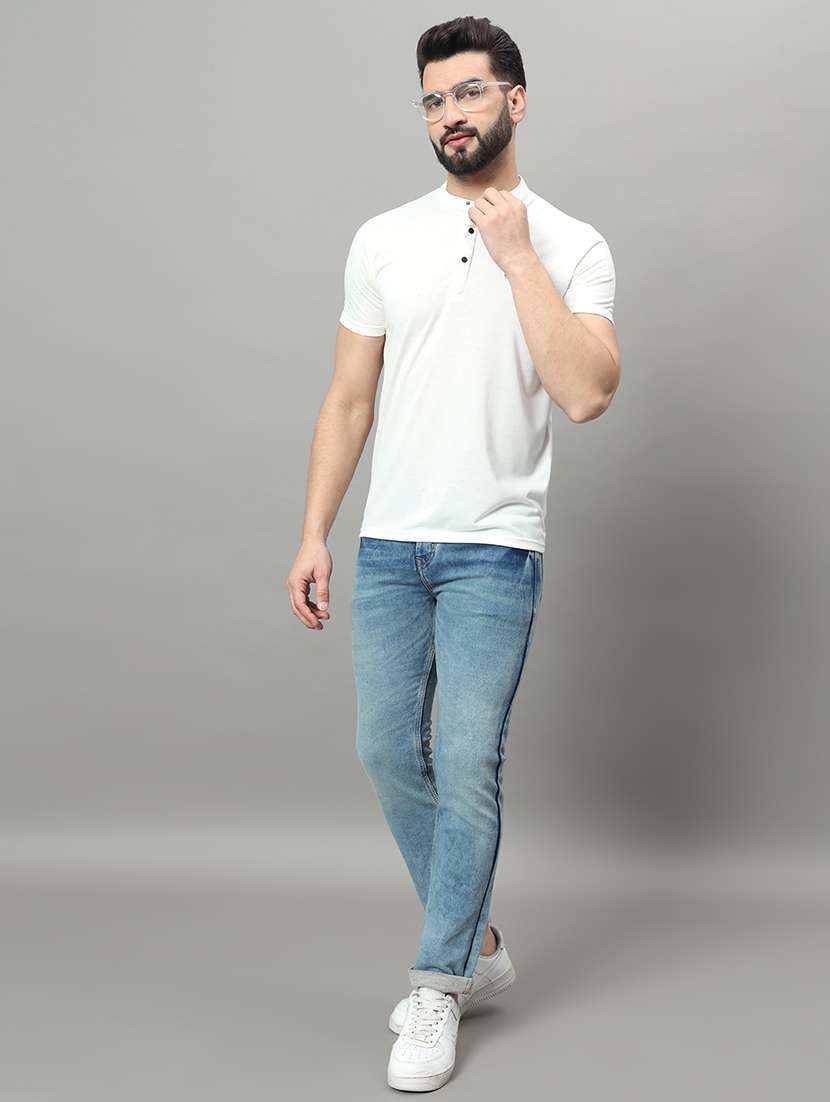 men solid short sleeve regular fit t-shirt - 22009549 -  Standard Image - 4
