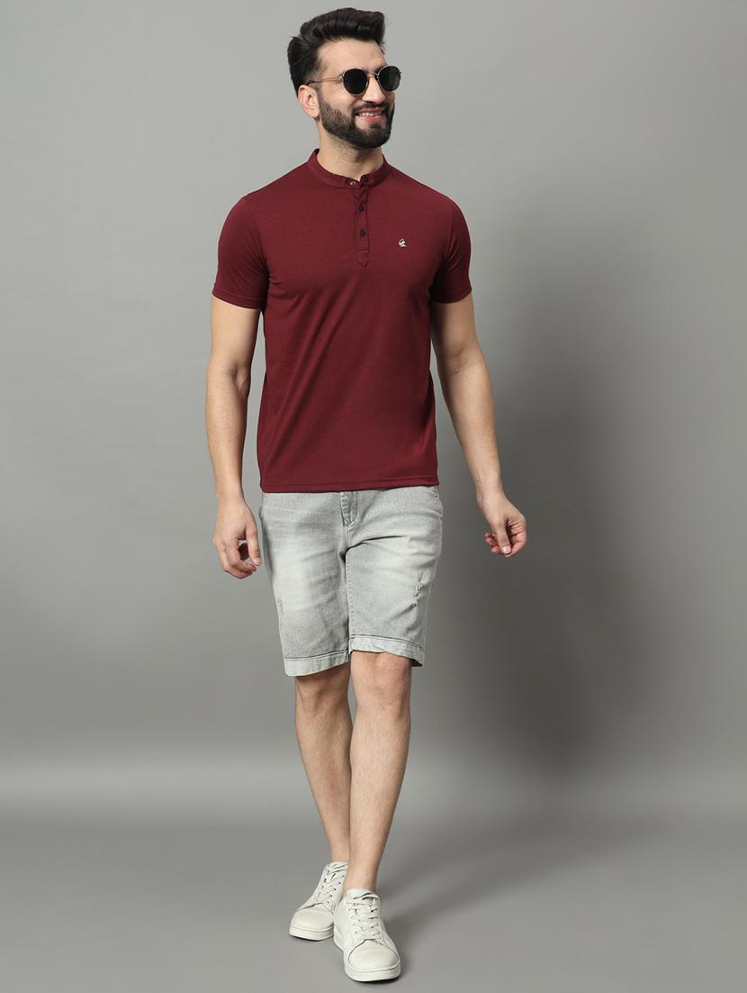 men solid short sleeve regular fit t-shirt - 22009550 - Standard Image - 4