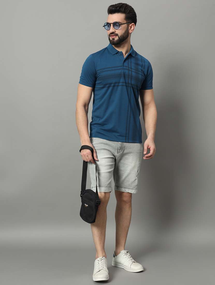 men printed short sleeve regular fit polo t-shirt - 22009554 -  Standard Image - 4