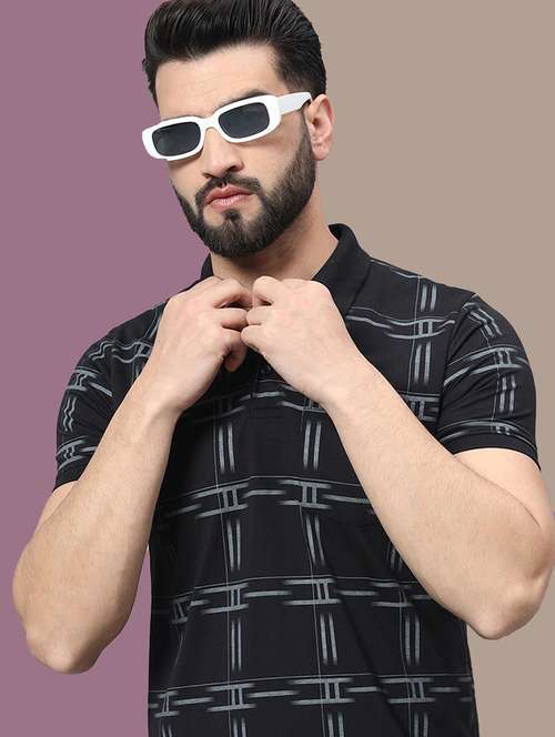 men printed short sleeve regular fit polo t-shirt - 22009560 -  Standard Image - 0