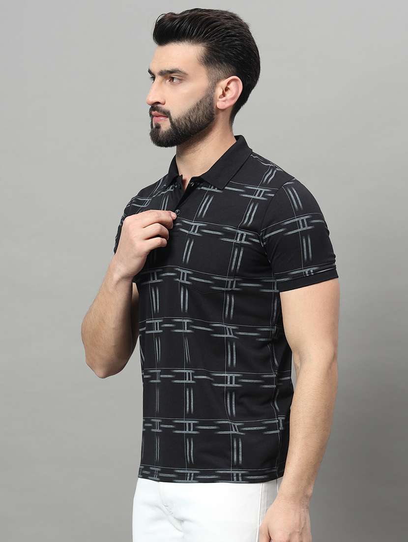 men printed short sleeve regular fit polo t-shirt - 22009560 -  Standard Image - 1