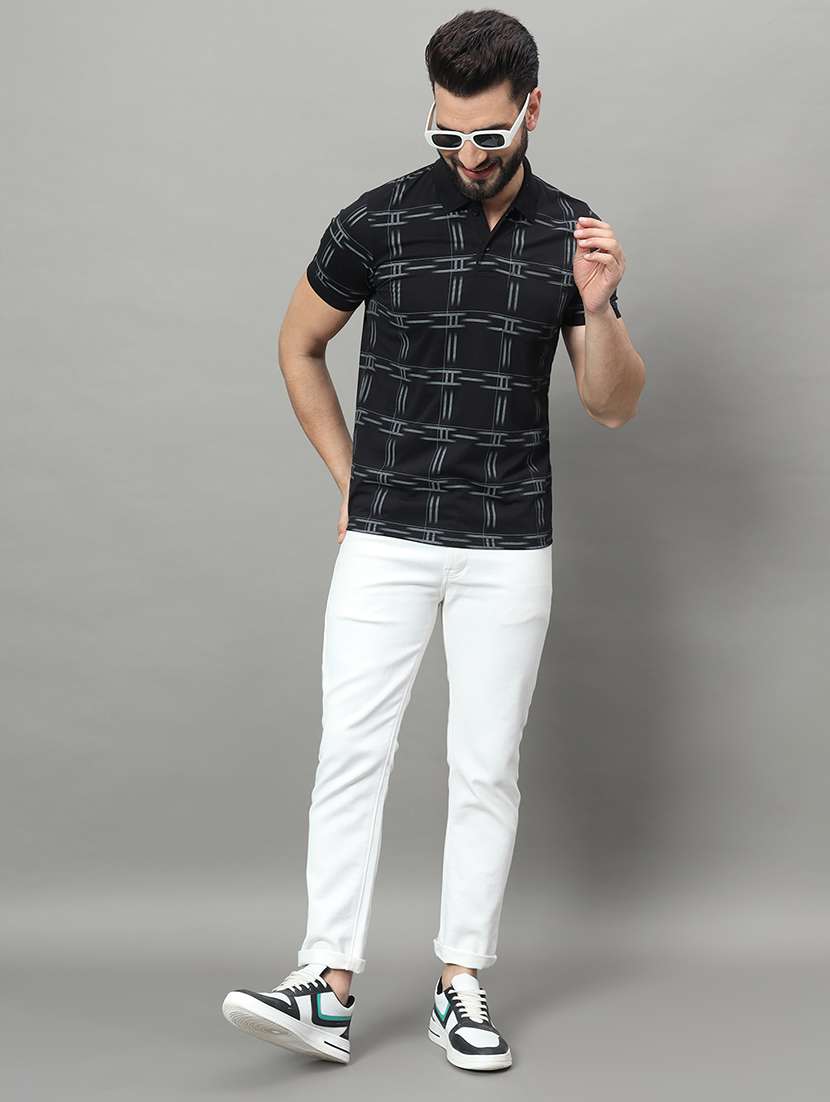 men printed short sleeve regular fit polo t-shirt - 22009560 -  Standard Image - 4
