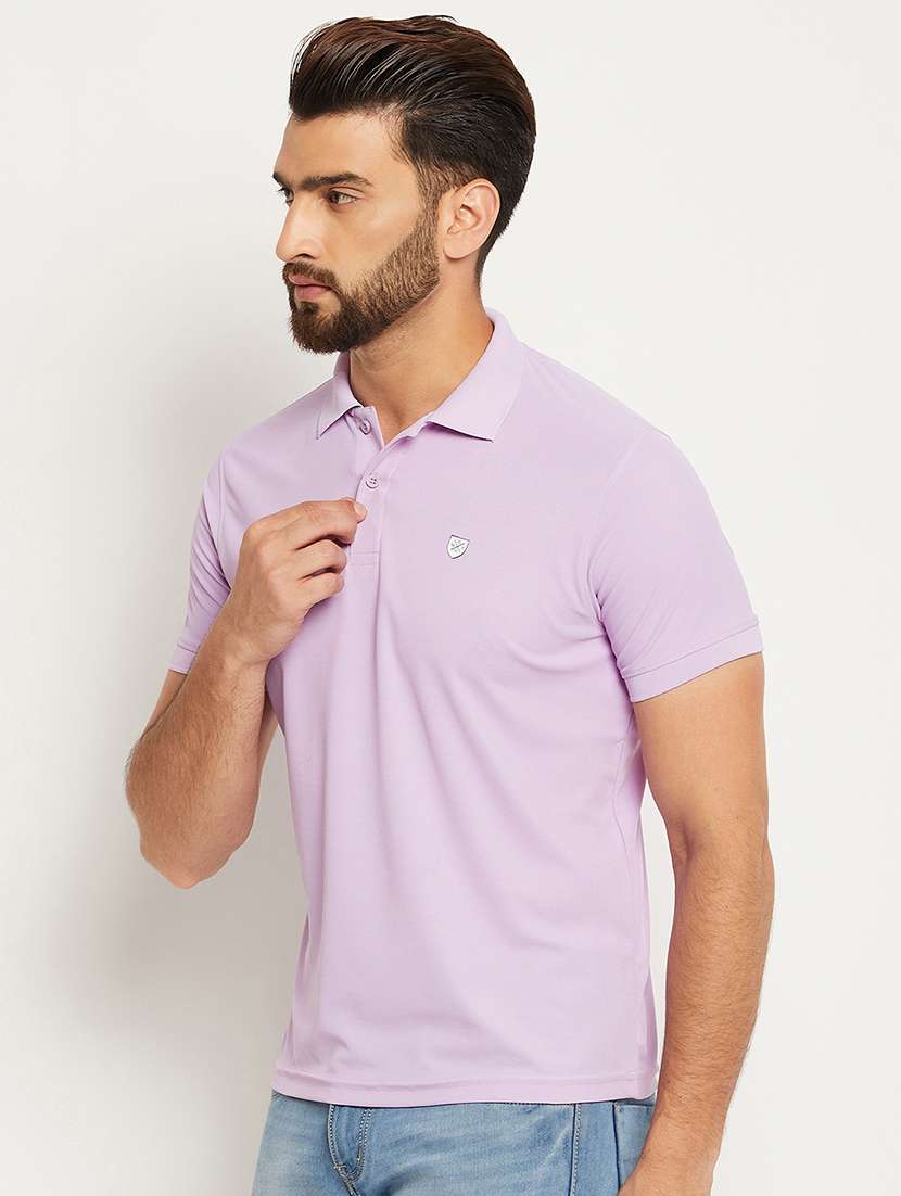 men solid short sleeve regular fit polo t-shirt - 22009573 -  Standard Image - 1