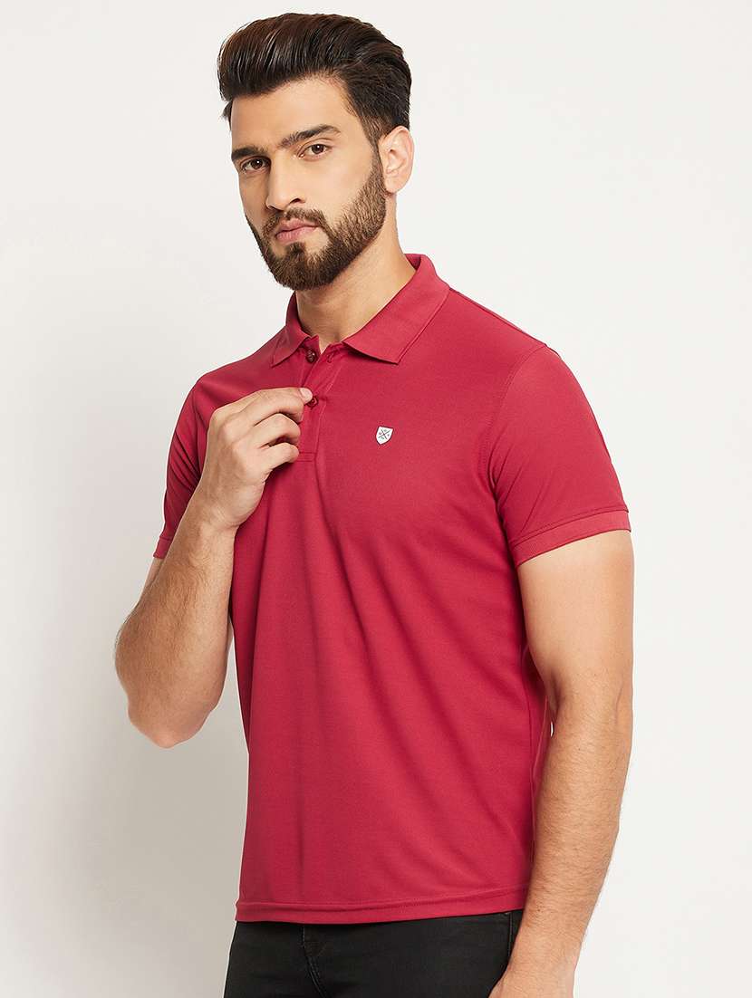 men solid short sleeve regular fit polo t-shirt - 22009575 -  Standard Image - 1