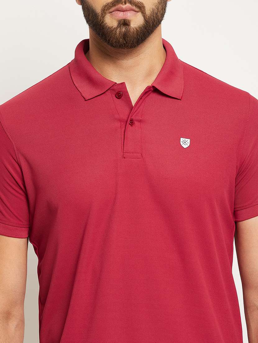 men solid short sleeve regular fit polo t-shirt - 22009575 -  Standard Image - 4