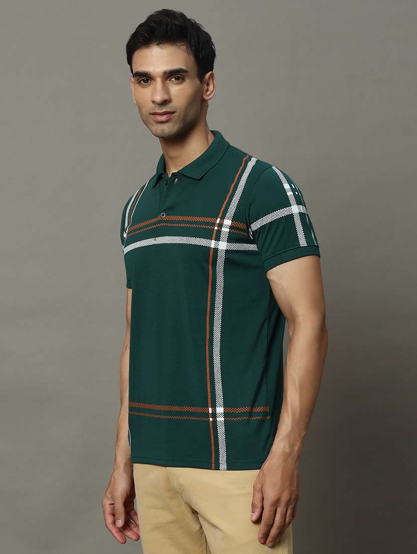 men printed short sleeve regular fit polo t-shirt - 22009585 -  Standard Image - 1