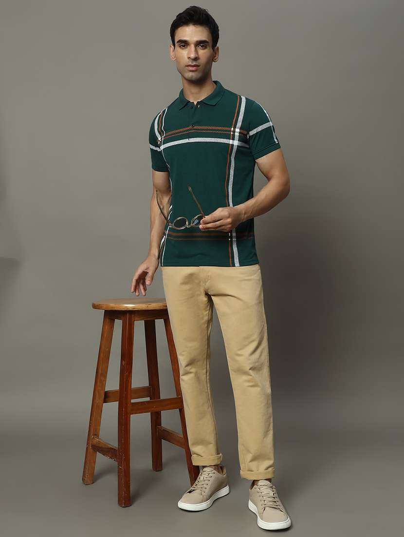 men printed short sleeve regular fit polo t-shirt - 22009585 -  Standard Image - 4