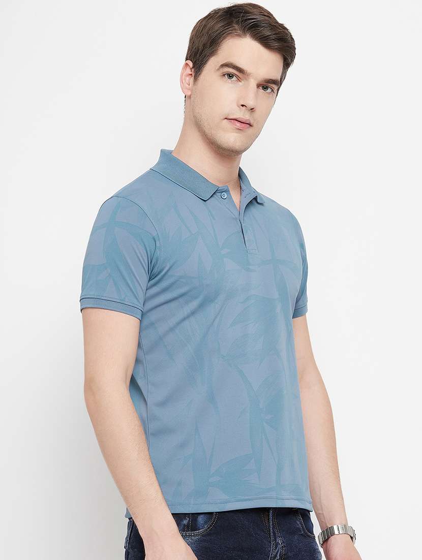 men printed short sleeve regular fit polo t-shirt - 22009588 - Standard Image - 1