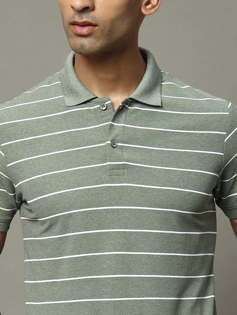 men striped short sleeve regular fit polo t-shirt - 22009613 -  Standard Image - 4