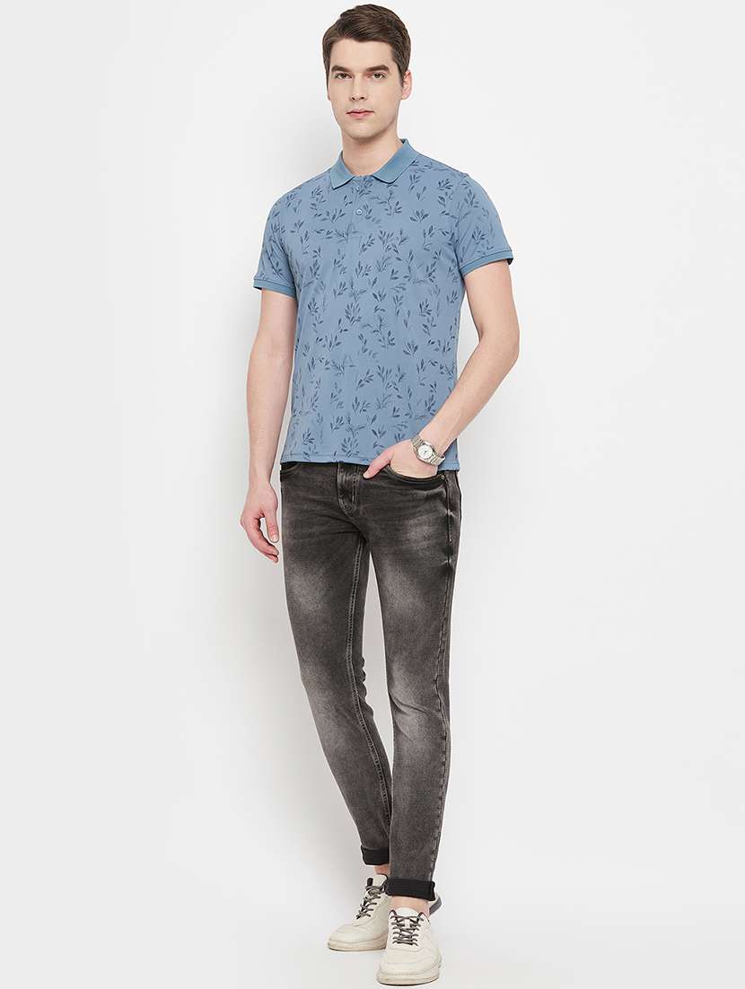 men printed short sleeve regular fit polo t-shirt - 22009622 -  Standard Image - 4