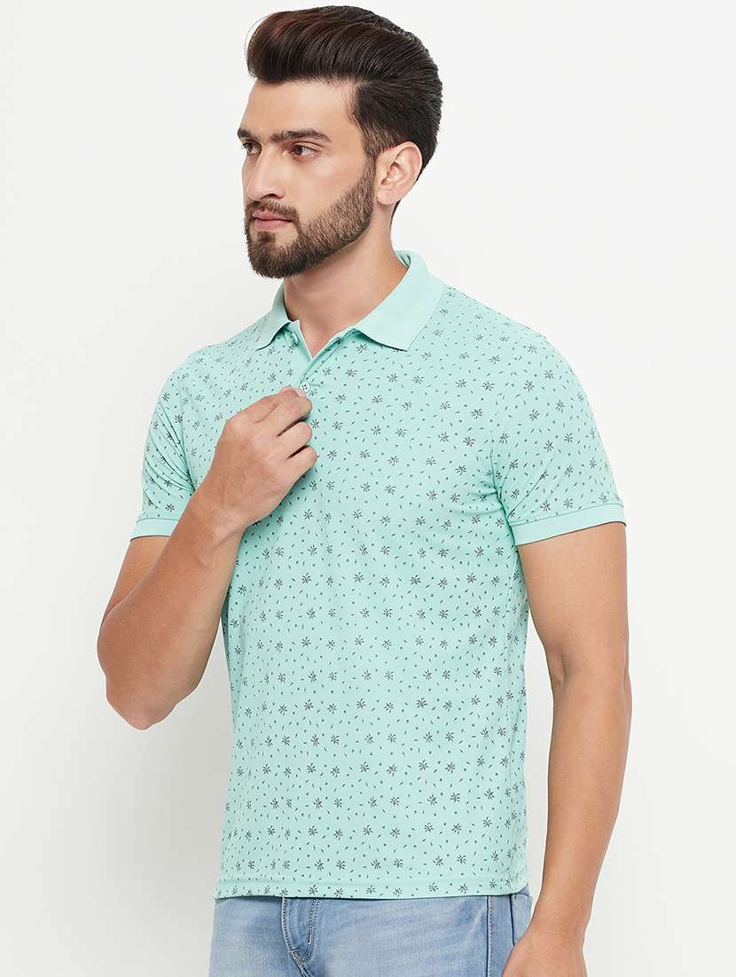 men printed short sleeve regular fit polo t-shirt - 22009626 -  Standard Image - 1