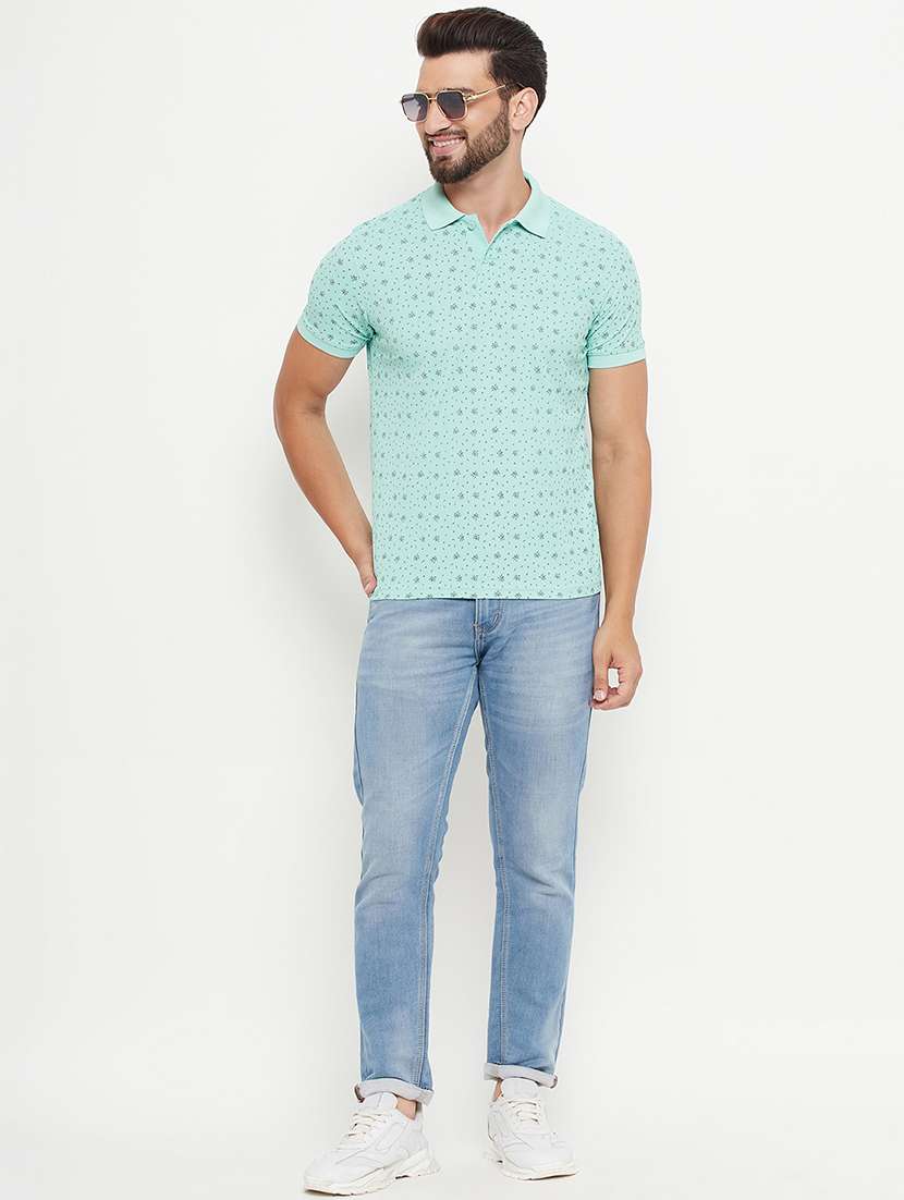 men printed short sleeve regular fit polo t-shirt - 22009626 -  Standard Image - 4