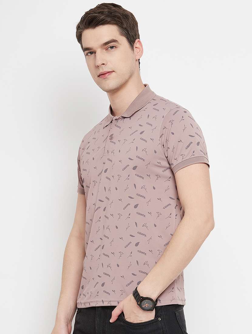 men printed short sleeve regular fit polo t-shirt - 22009627 -  Standard Image - 1