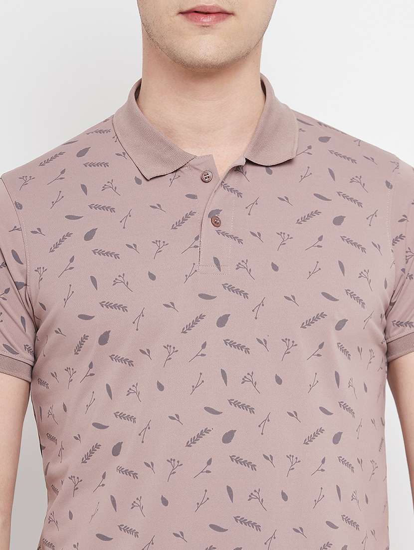men printed short sleeve regular fit polo t-shirt - 22009627 -  Standard Image - 4