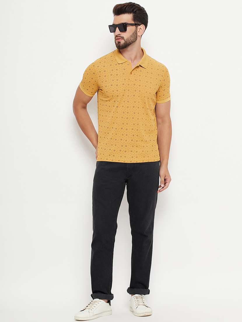 men printed short sleeve regular fit polo t-shirt - 22009630 -  Standard Image - 4