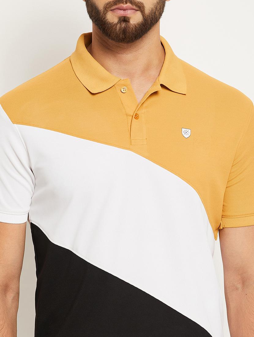 men color block short sleeve regular fit polo t-shirt - 22009644 - Standard Image - 4