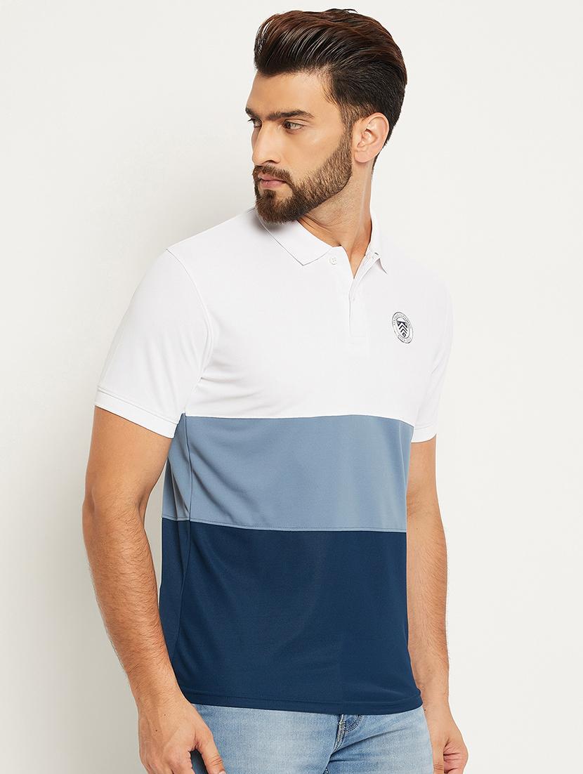 men color block short sleeve regular fit polo t-shirt - 22009645 -  Standard Image - 1