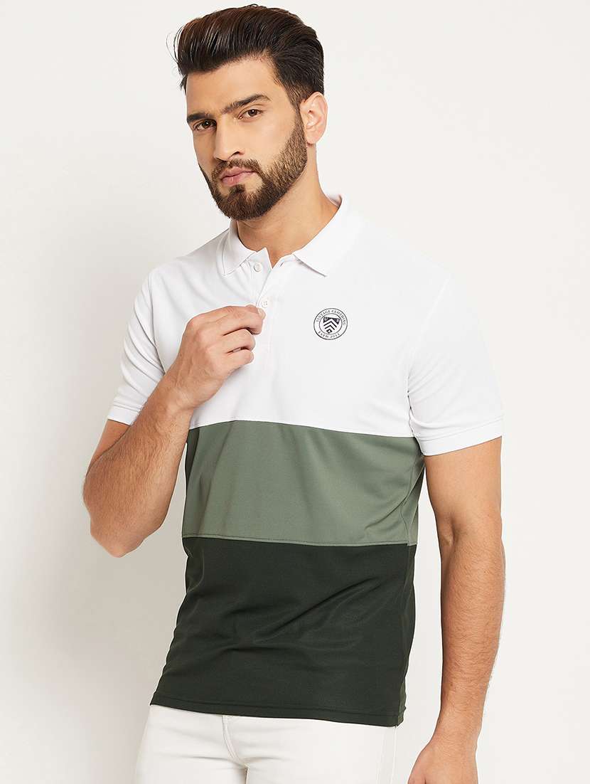 men color block short sleeve regular fit polo t-shirt - 22009646 -  Standard Image - 1