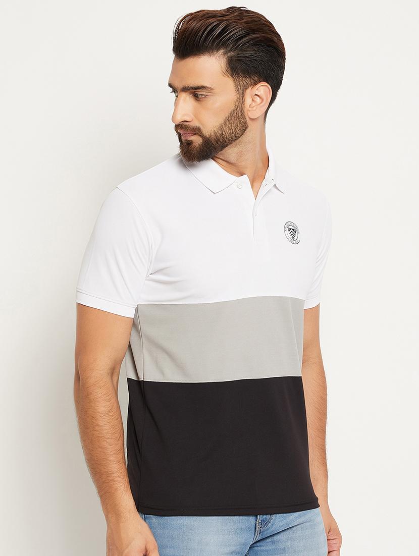 men color block short sleeve regular fit polo t-shirt - 22009647 - Standard Image - 1