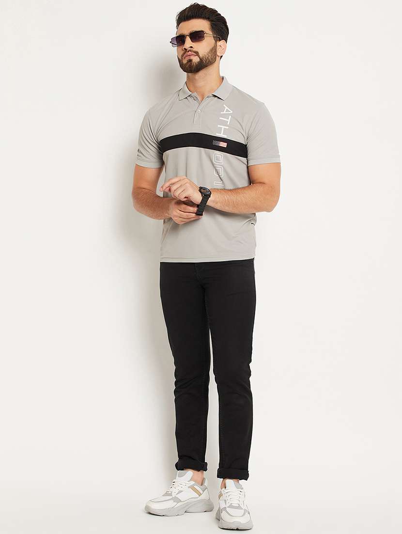 men striped short sleeve regular fit polo t-shirt - 22009649 -  Standard Image - 4