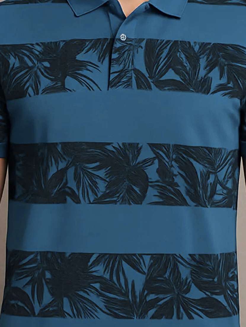 men printed short sleeve regular fit polo t-shirt - 22009654 -  Standard Image - 4