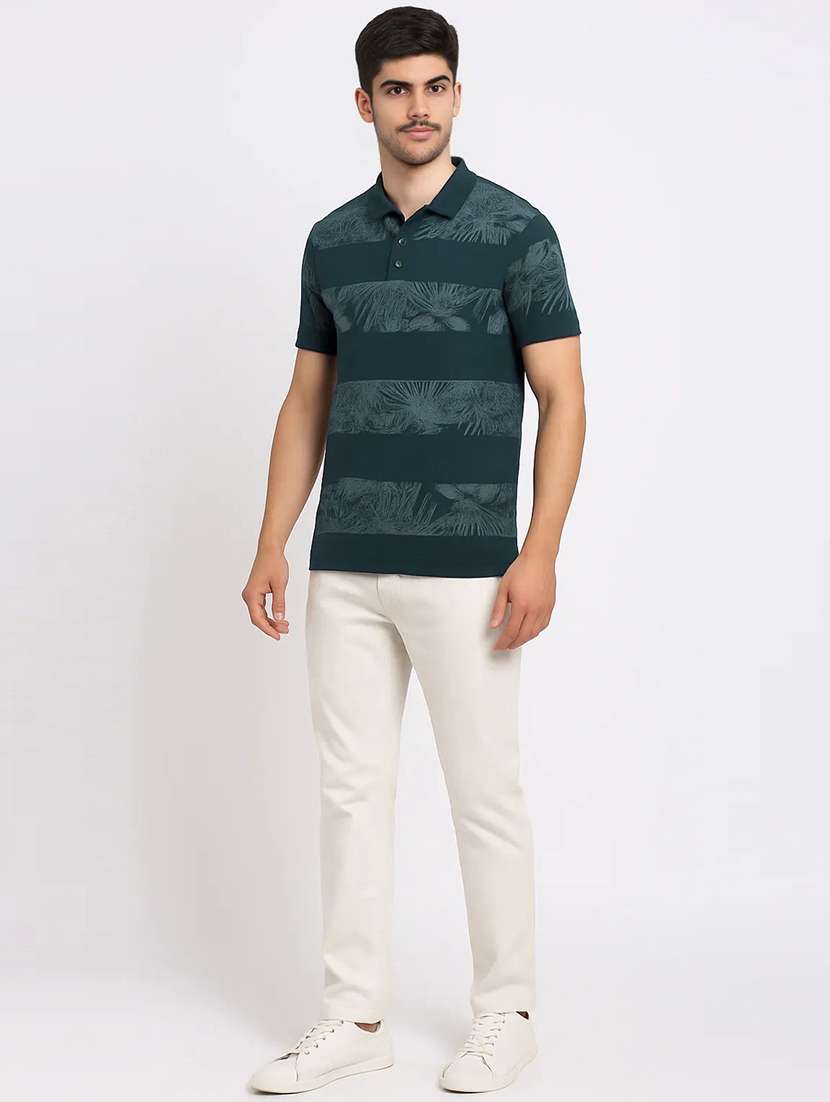 men printed short sleeve regular fit polo t-shirt - 22009655 -  Standard Image - 4