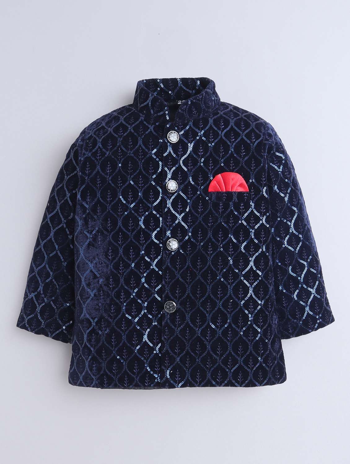 boys solid with work long sleeve two piece suit set - 22009663 -  Standard Image - 1