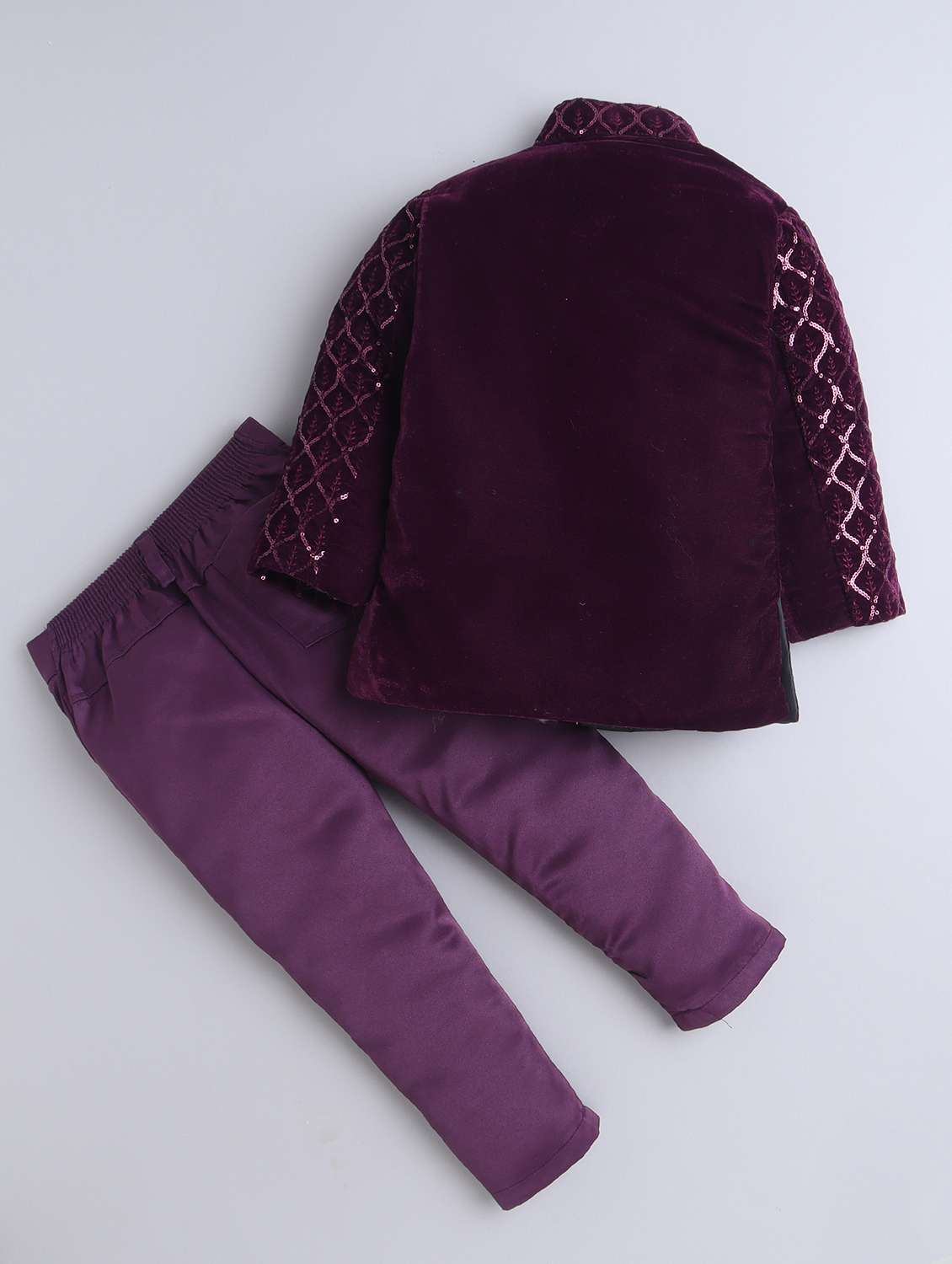 boys solid with work long sleeve two piece suit set - 22009665 -  Standard Image - 4