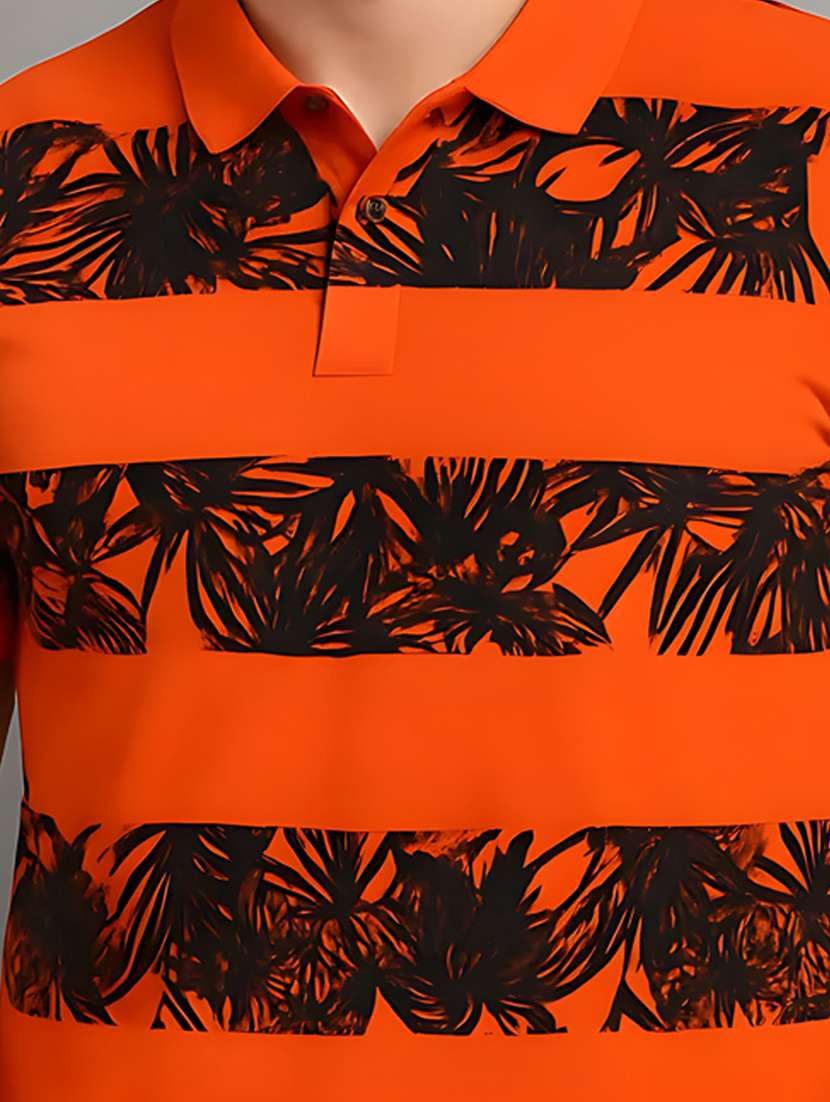 men printed short sleeve regular fit polo t-shirt - 22009691 -  Standard Image - 4