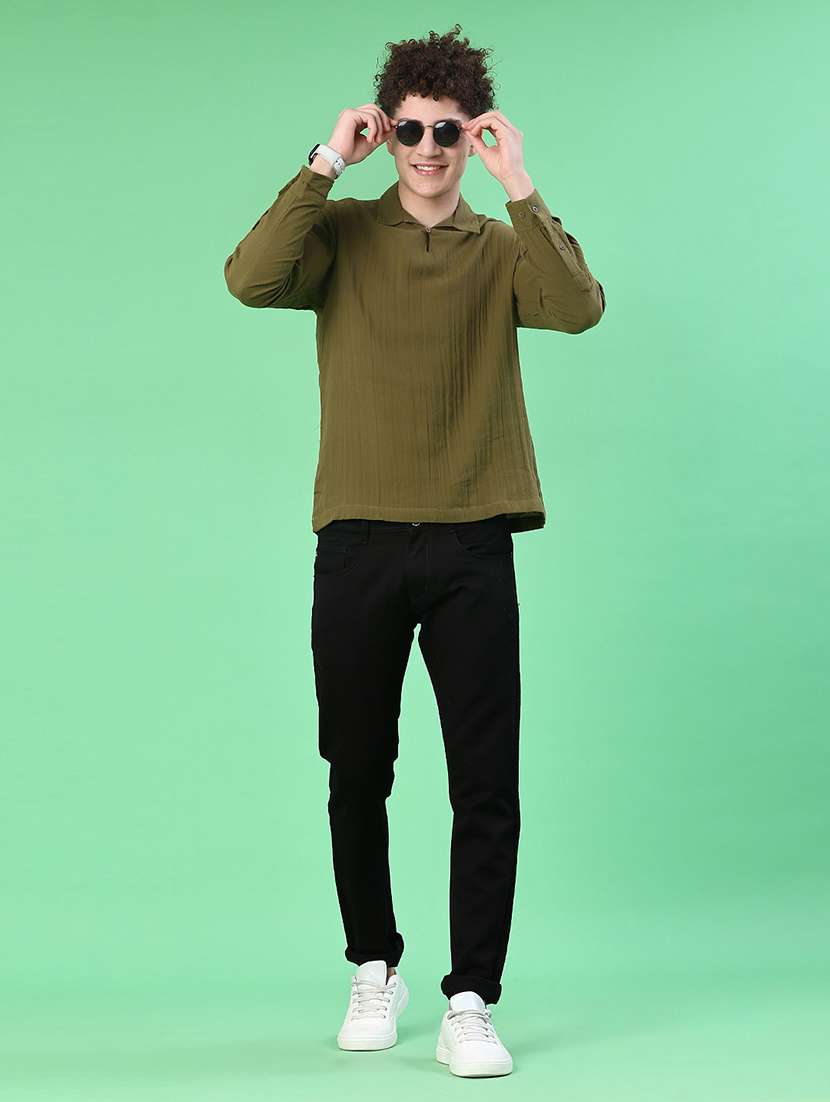 men solid mandarin neck short kurta - 22010359 -  Standard Image - 4