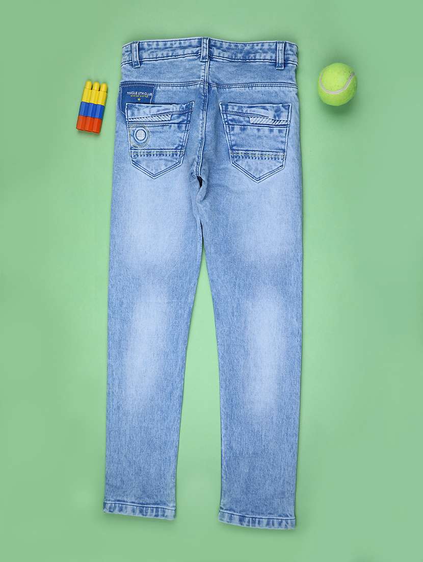 boys solid mid rise slim fit jean - 22010383 -  Standard Image - 1