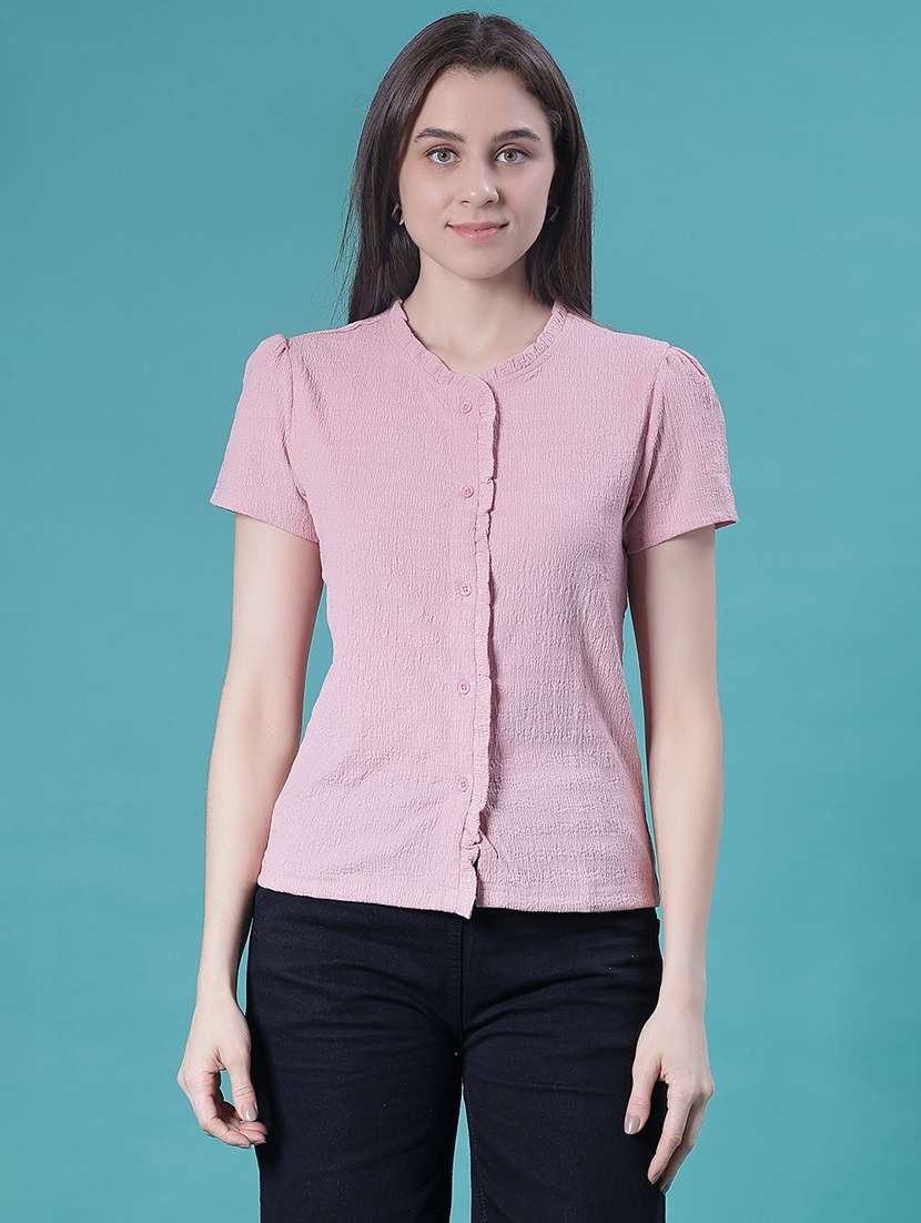 women self design short sleeve top  - 22010403 -  Standard Image - 1