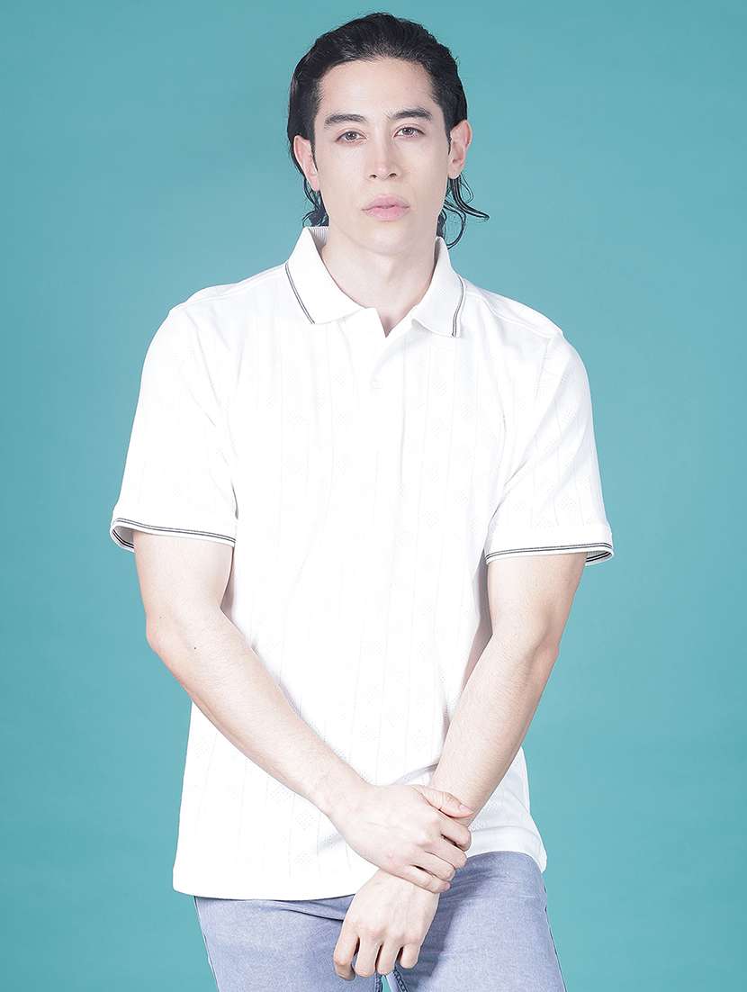 men self design short sleeve regular fit polo t-shirt - 22010690 -  Standard Image - 1