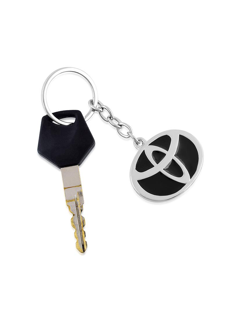 stainless steel black base car suv keychain - 22011230 -  Standard Image - 1