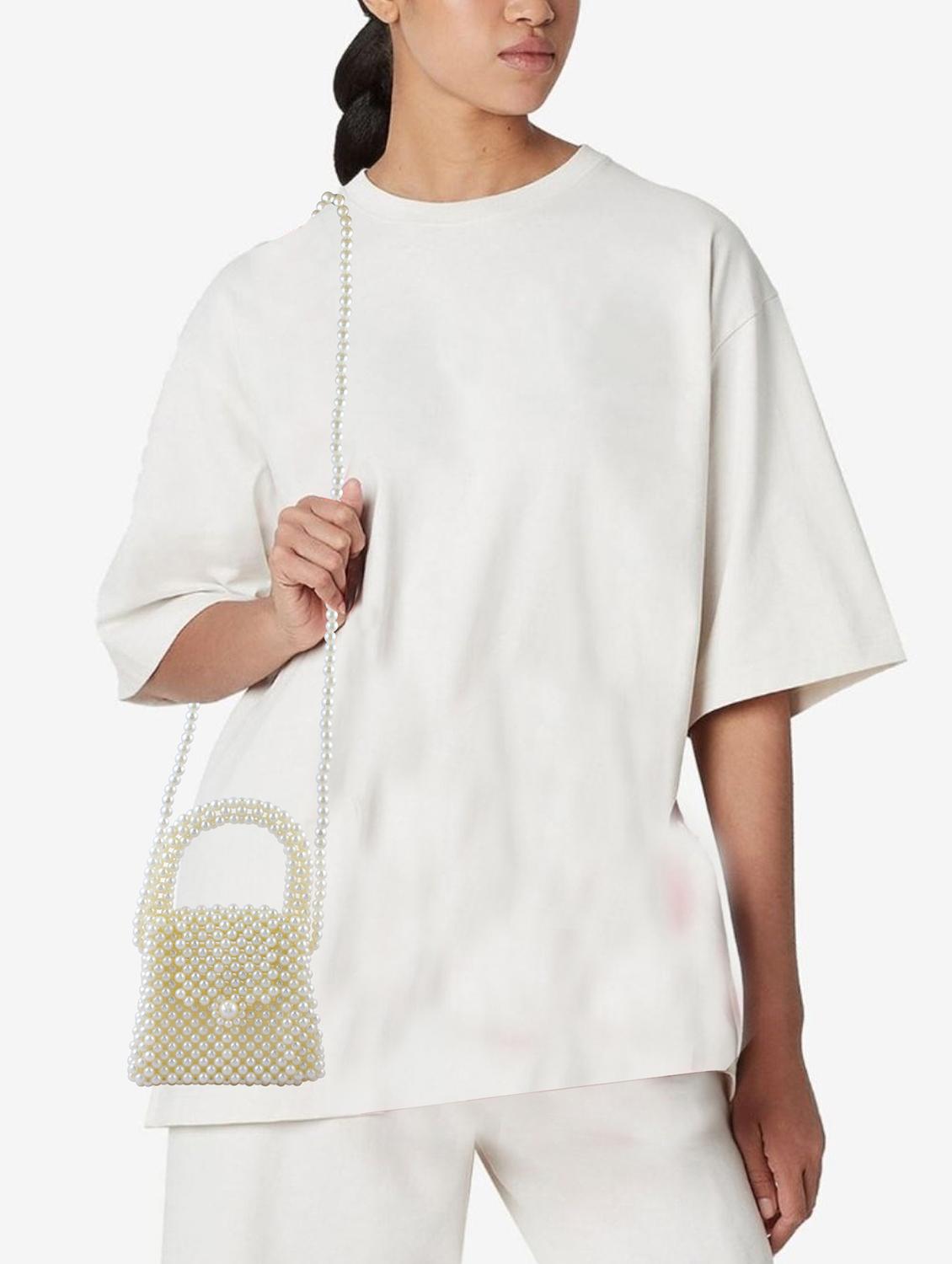 handcrafted pearl handbag crossbody party bag - 22011283 -  Standard Image - 1