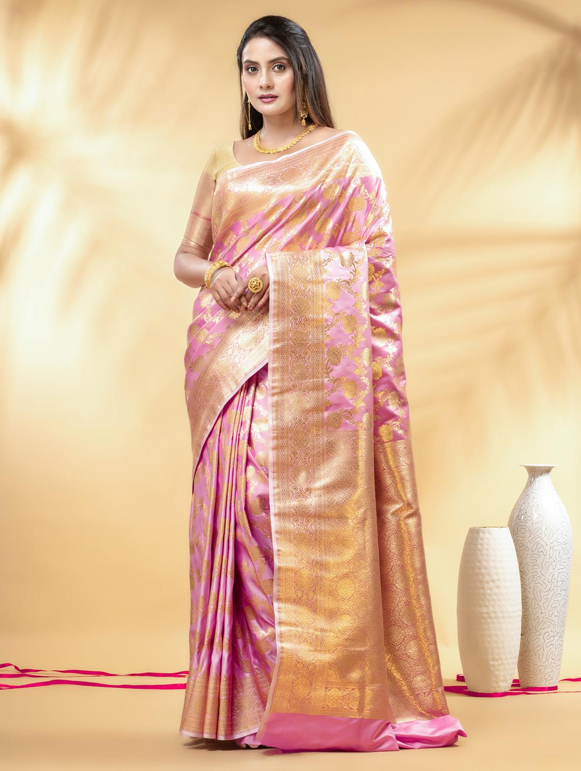 women self design banarasi saree with blouse - 22011294 -  Zoom Image - 0