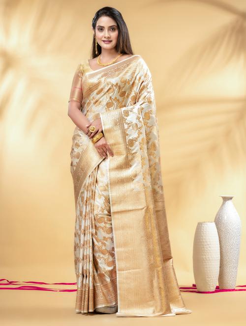 women self design banarasi saree with blouse - 22011295 -  Standard Image - 0