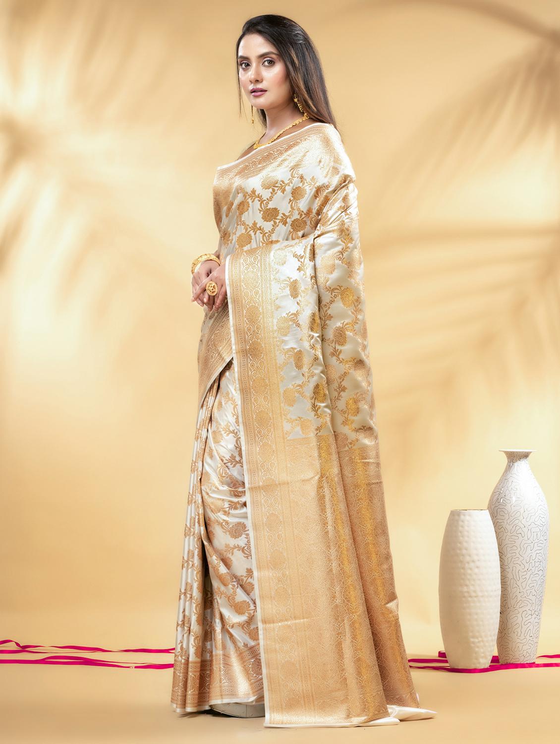 women self design banarasi saree with blouse - 22011295 -  Standard Image - 1