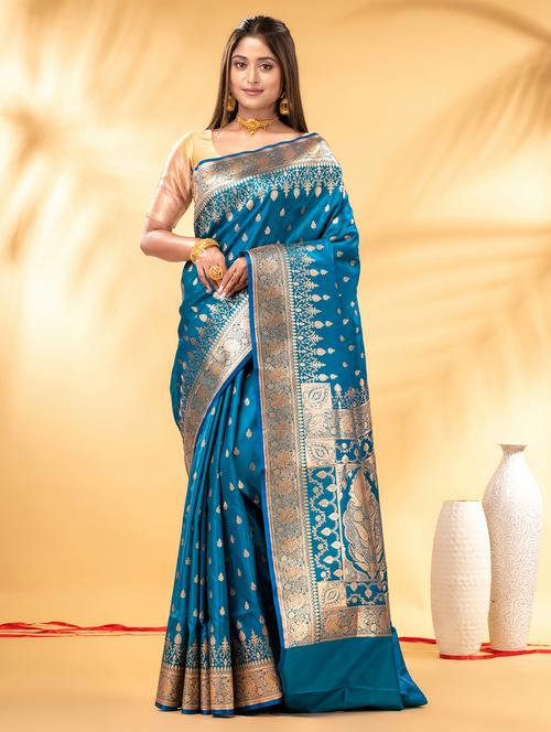 women self design banarasi saree with blouse - 22011312 - Standard Image - 0