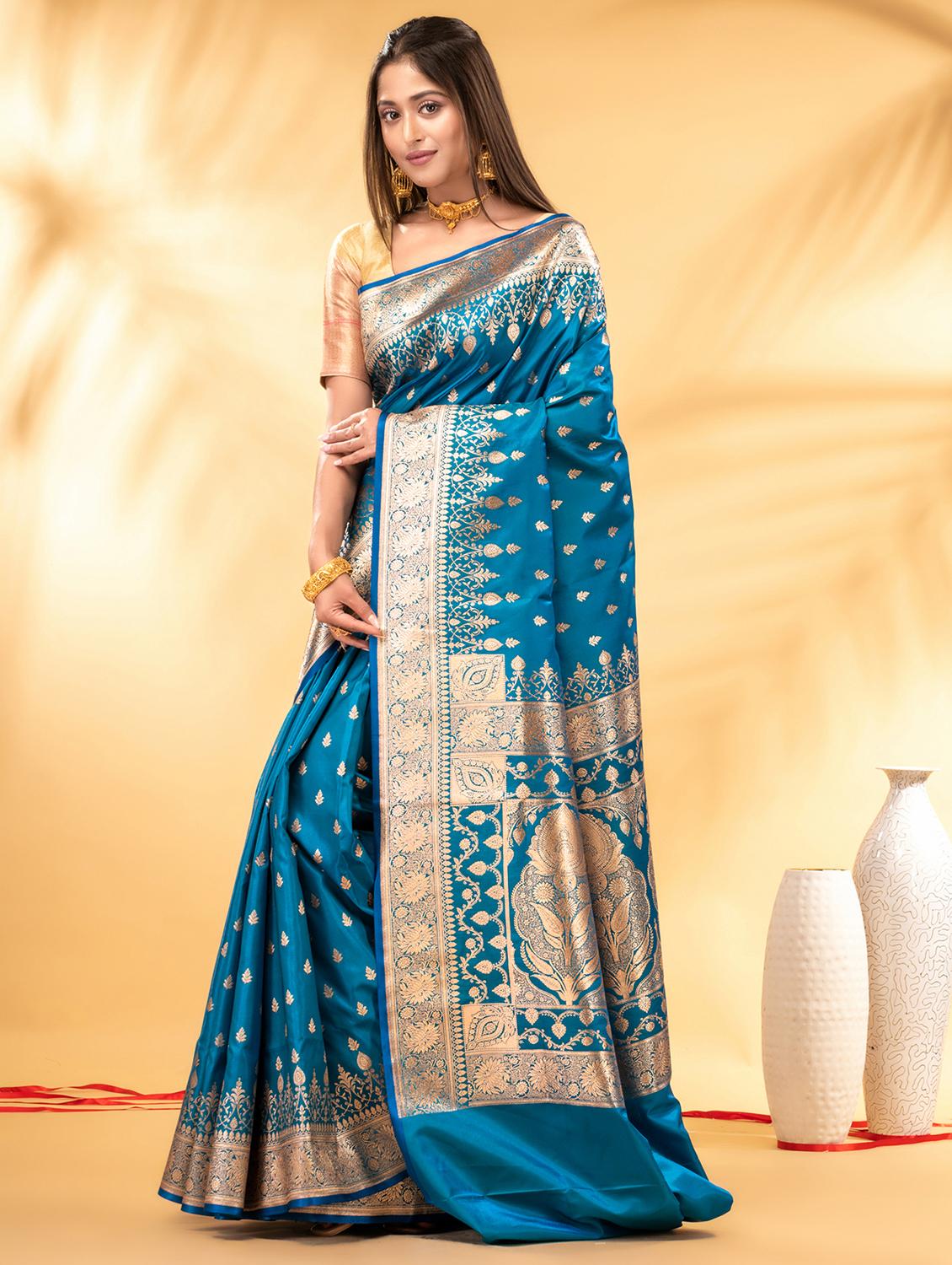 women self design banarasi saree with blouse - 22011312 - Standard Image - 1