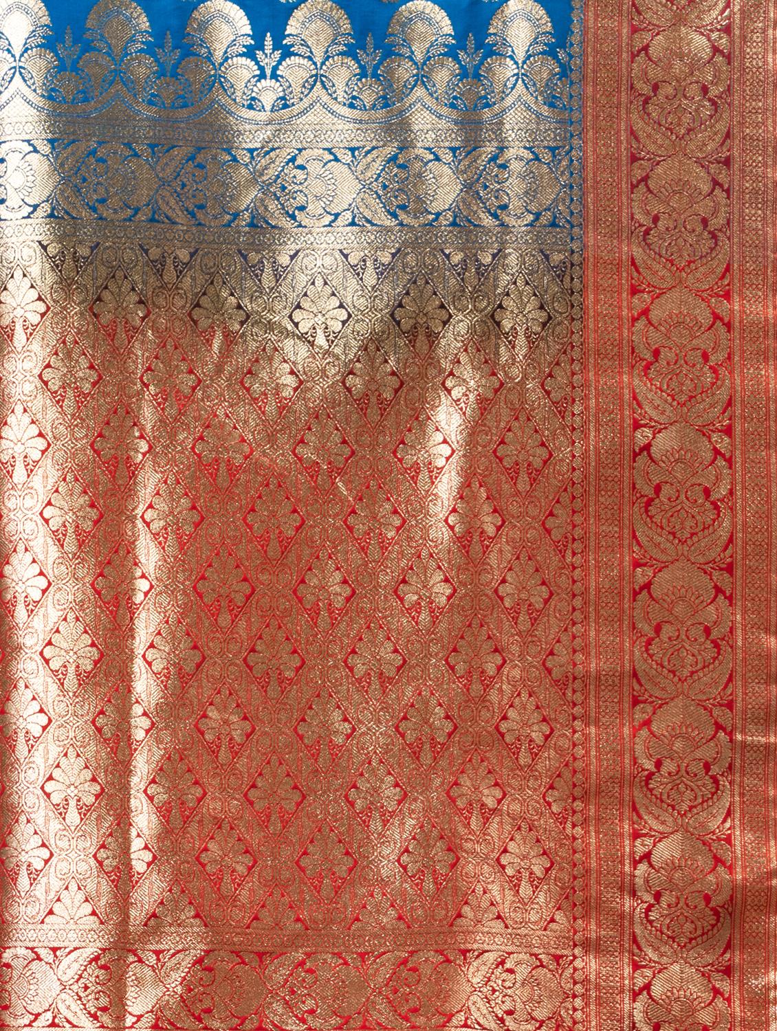 women self design banarasi saree with blouse - 22011317 - Standard Image - 4