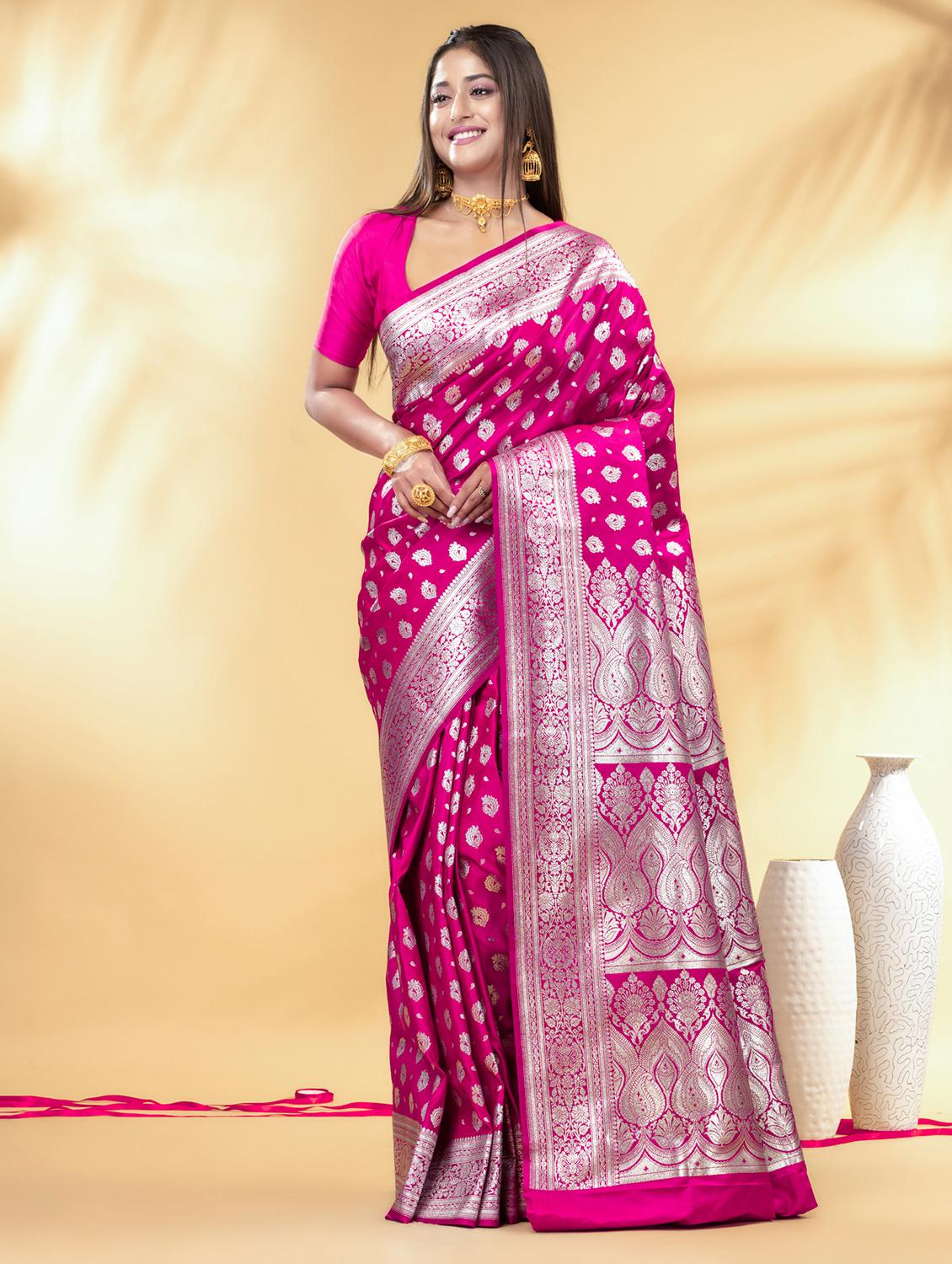 women self design banarasi saree with blouse - 22011318 -  Zoom Image - 0