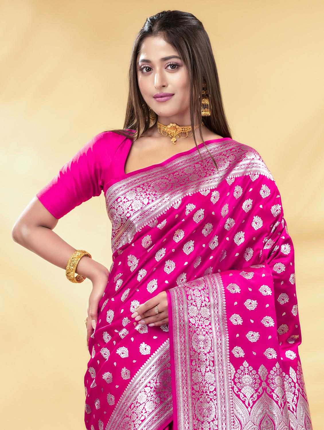 women self design banarasi saree with blouse - 22011318 -  Standard Image - 1