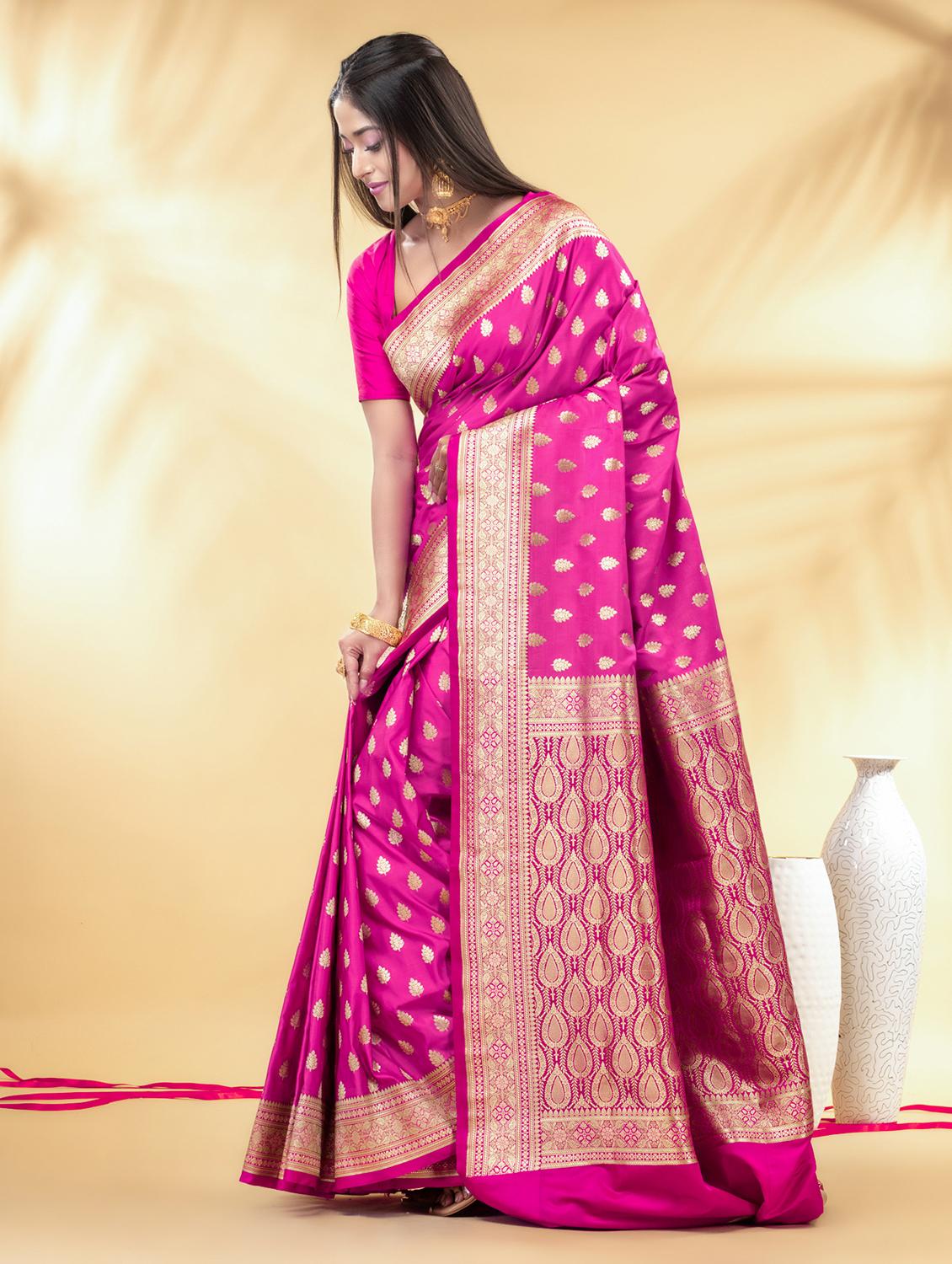 women self design banarasi saree with blouse - 22011326 - Standard Image - 1