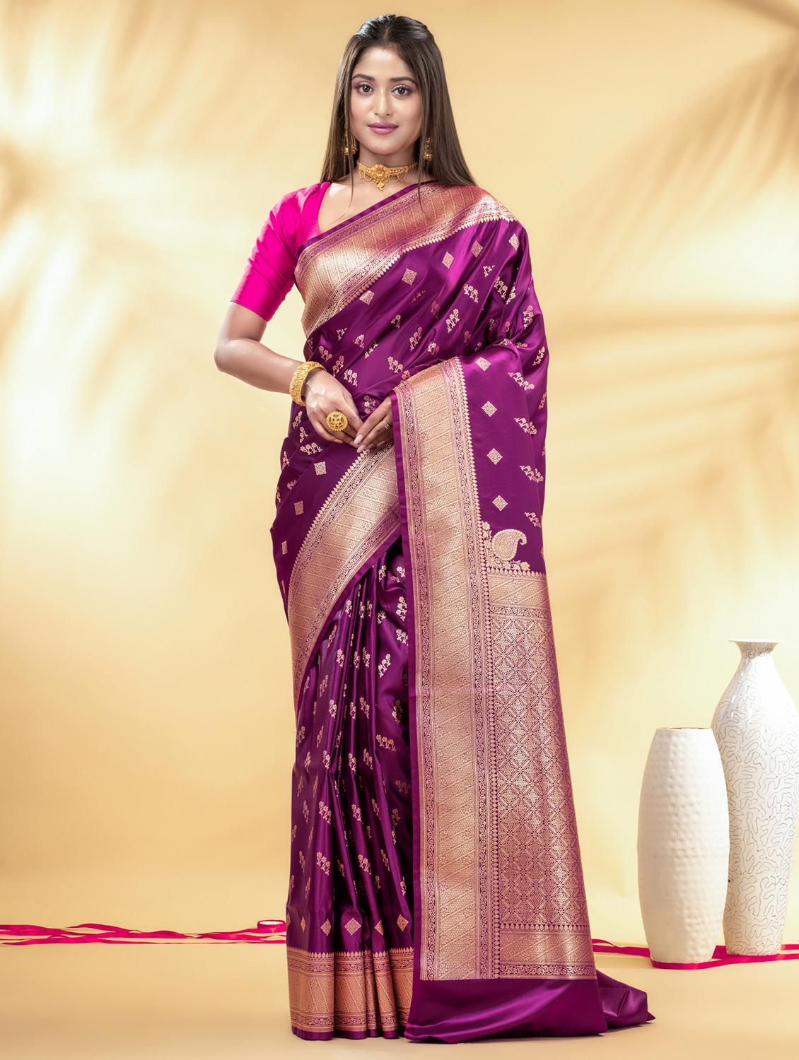 women self design banarasi saree with blouse - 22011327 - Zoom Image - 0