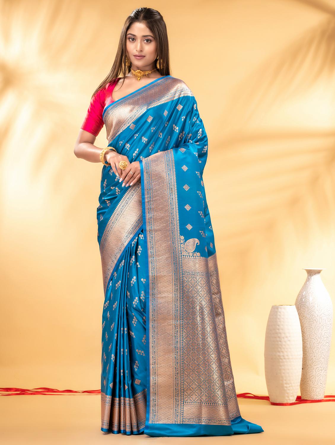 women self design banarasi saree with blouse - 22011328 - Zoom Image - 0