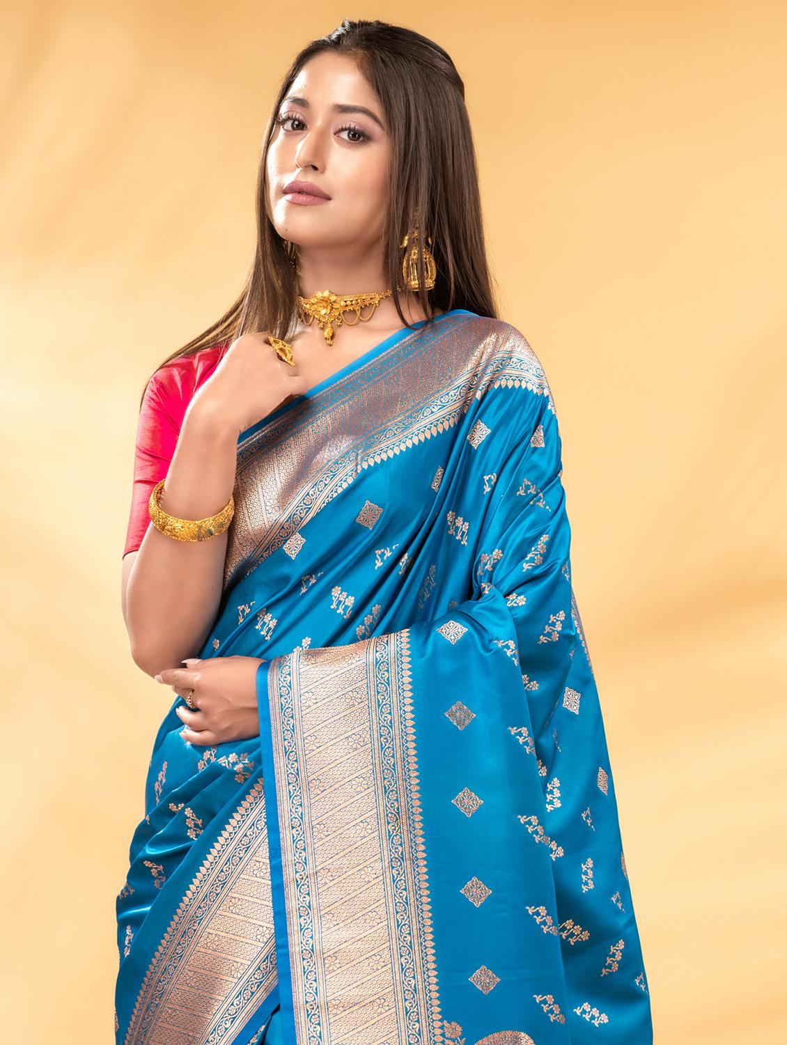 women self design banarasi saree with blouse - 22011328 -  Standard Image - 1