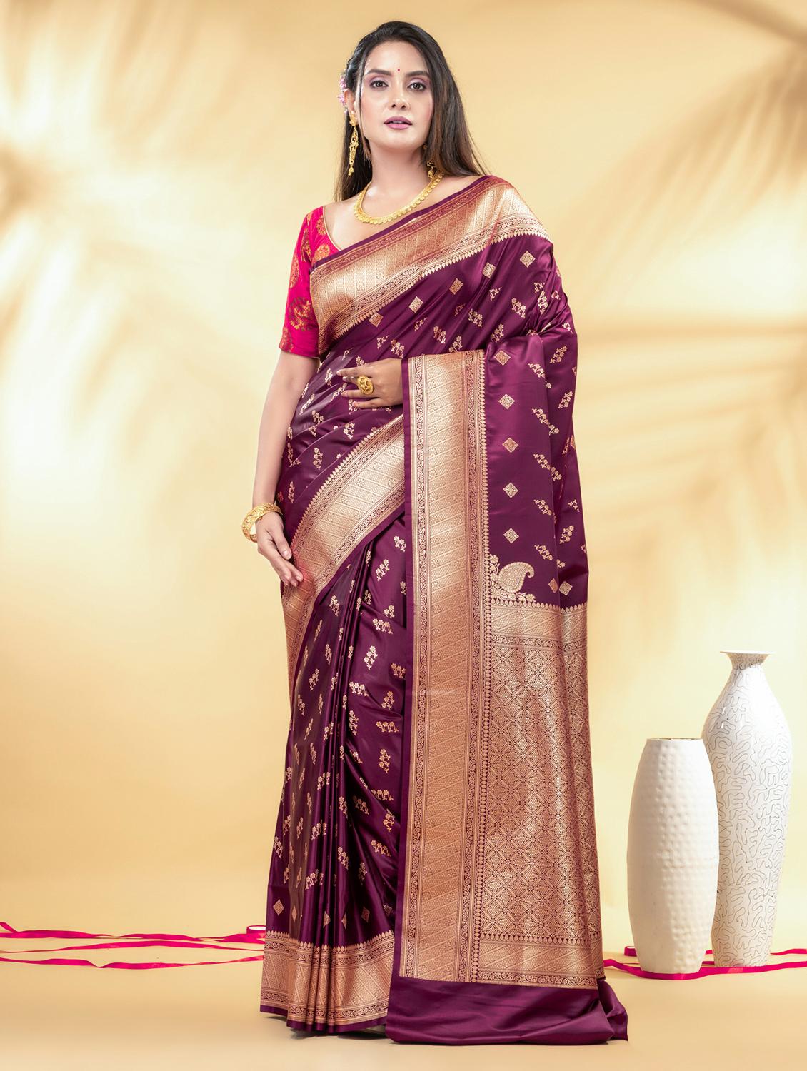 women self design banarasi saree with blouse - 22011329 - Zoom Image - 0