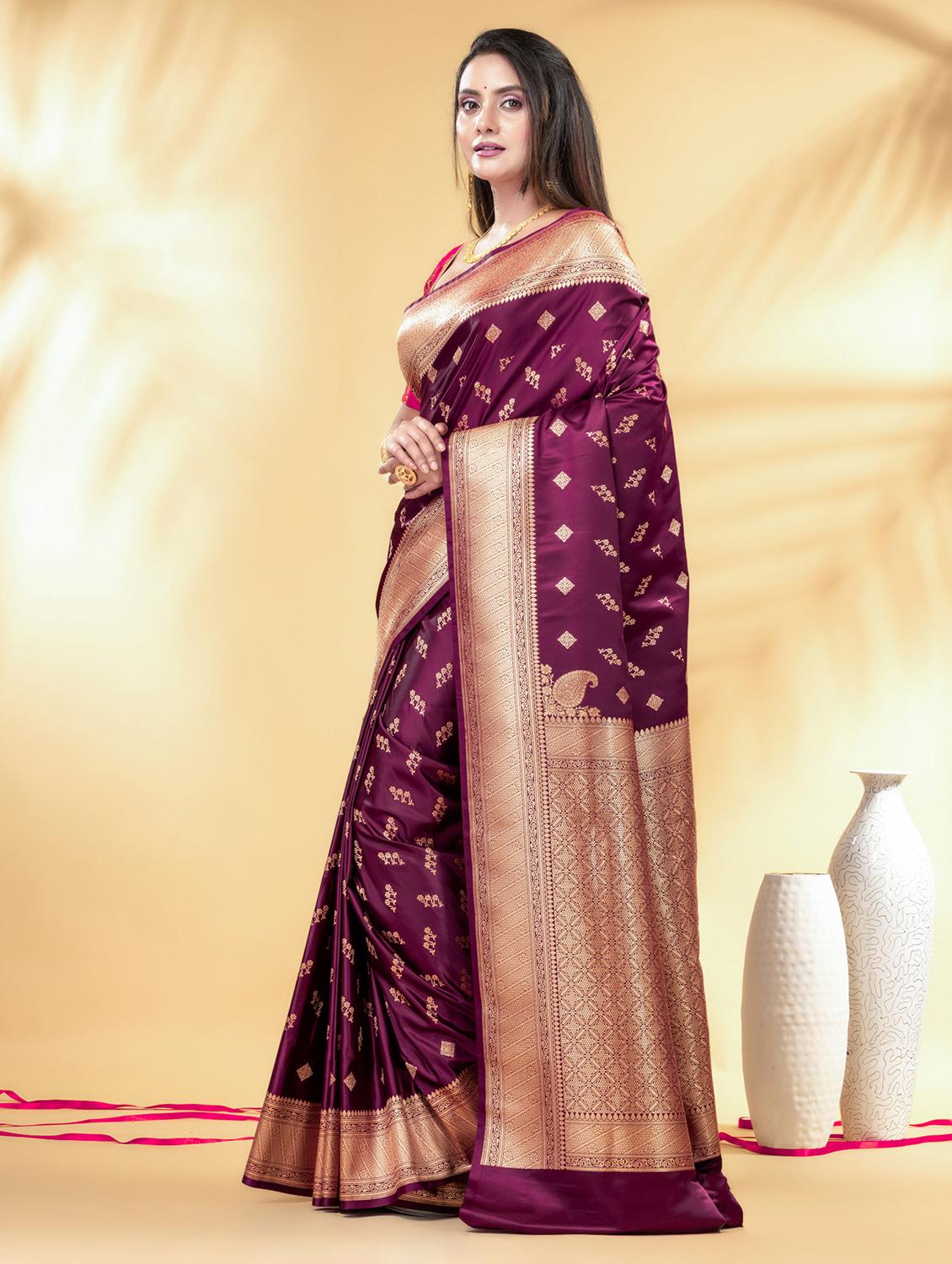 women self design banarasi saree with blouse - 22011329 - Standard Image - 1