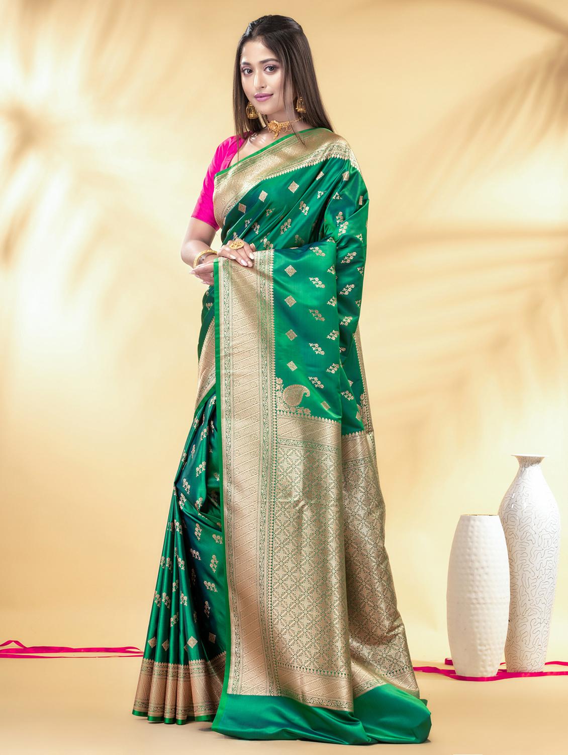 women self design banarasi saree with blouse - 22011330 - Standard Image - 1